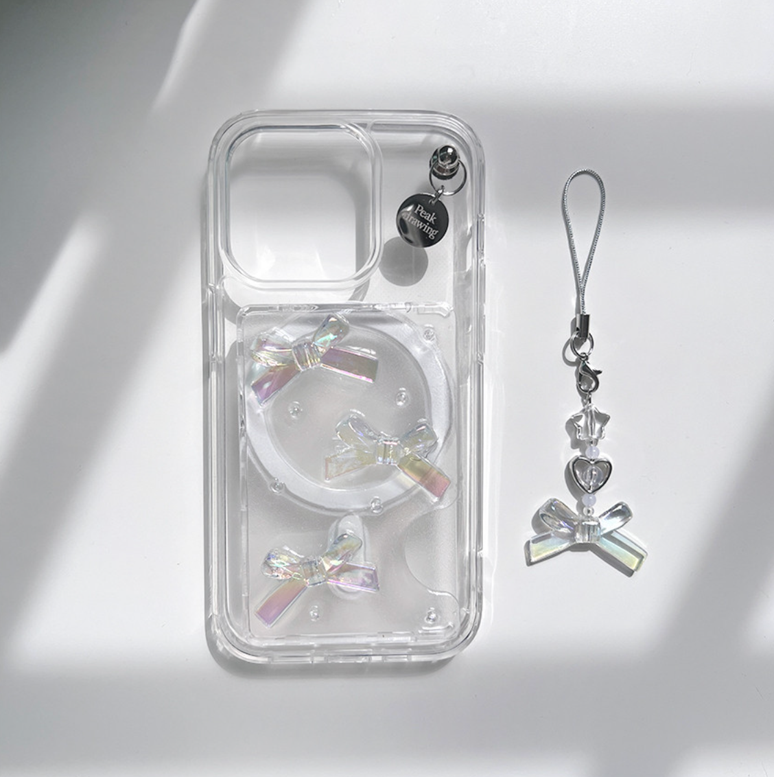 |Peakdrawing| Bubble Ribbon Card Slot Jelly Hard Case Set