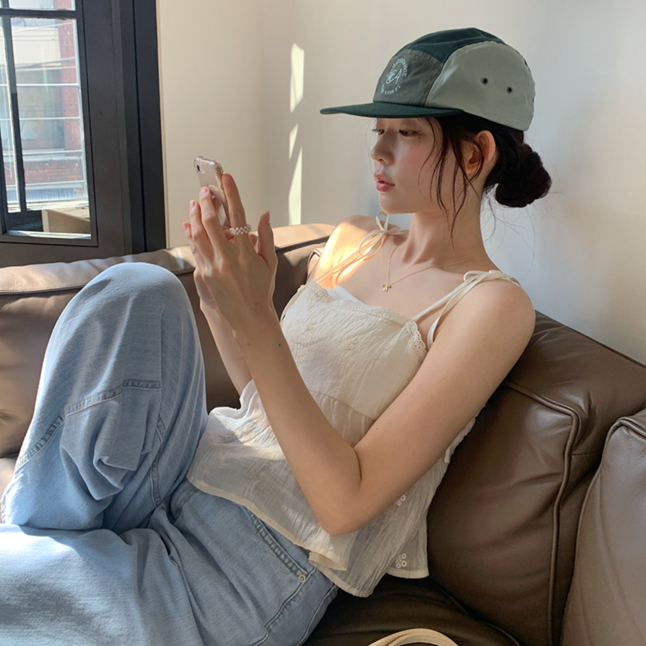 |FROM BEGINNING| |MADE| Flower Embroidery Bustier