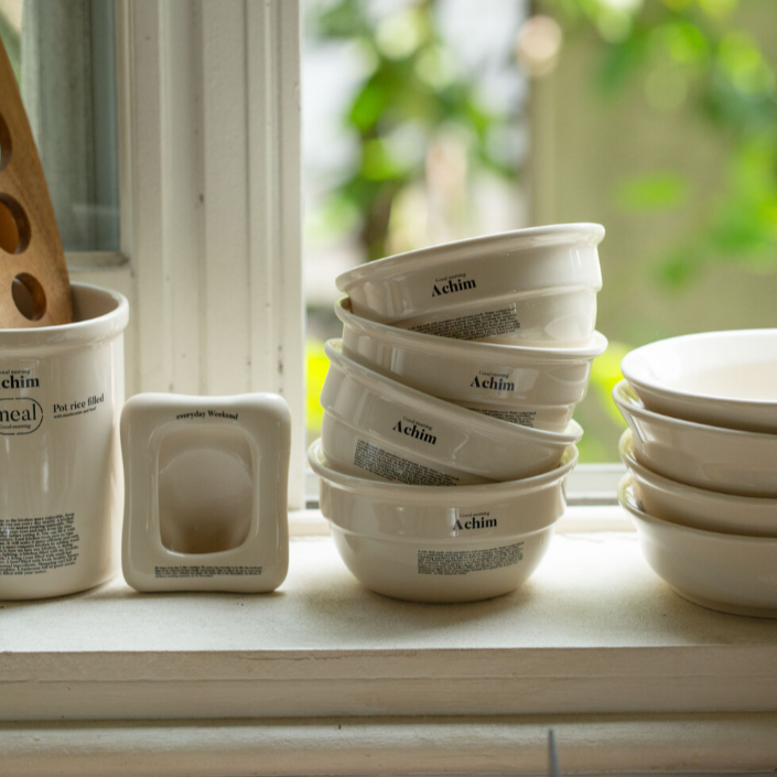 |momur| Rice Bowl (Cream Black)