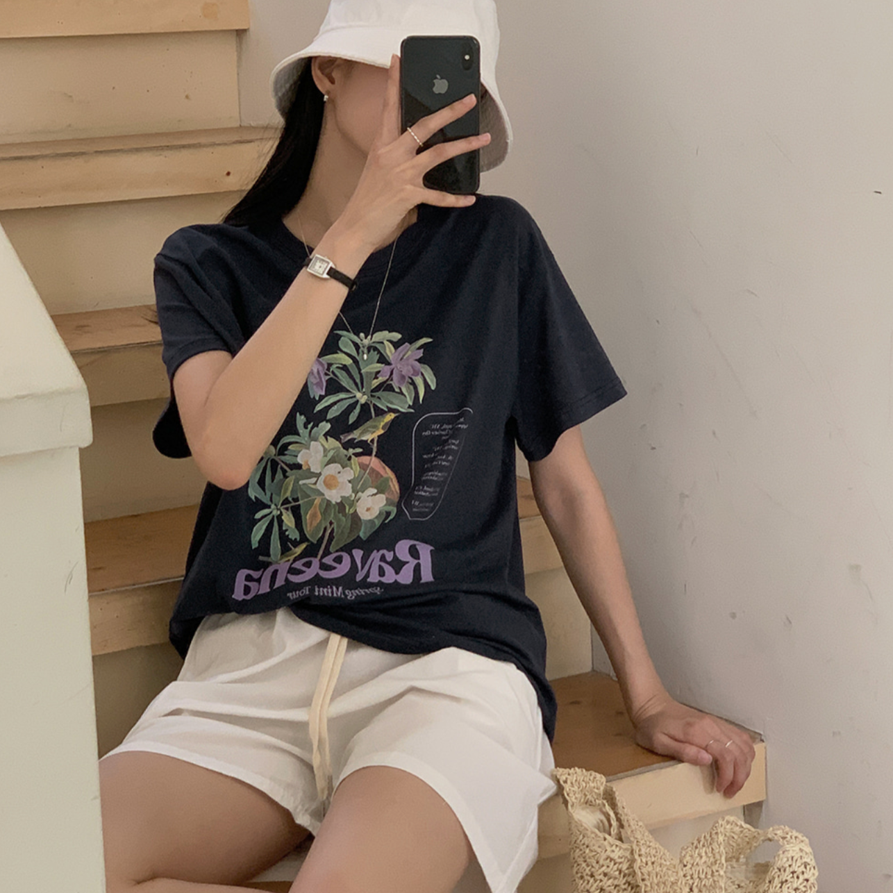 |FROM HEAD TO TOE| *Love From* Lavender Digital Printed Short-Sleeved T-shirt