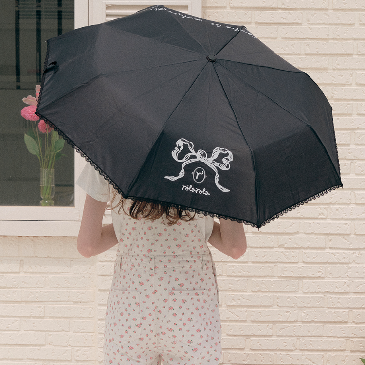 |rola rola| RIBBON UMBRELLA BLACK