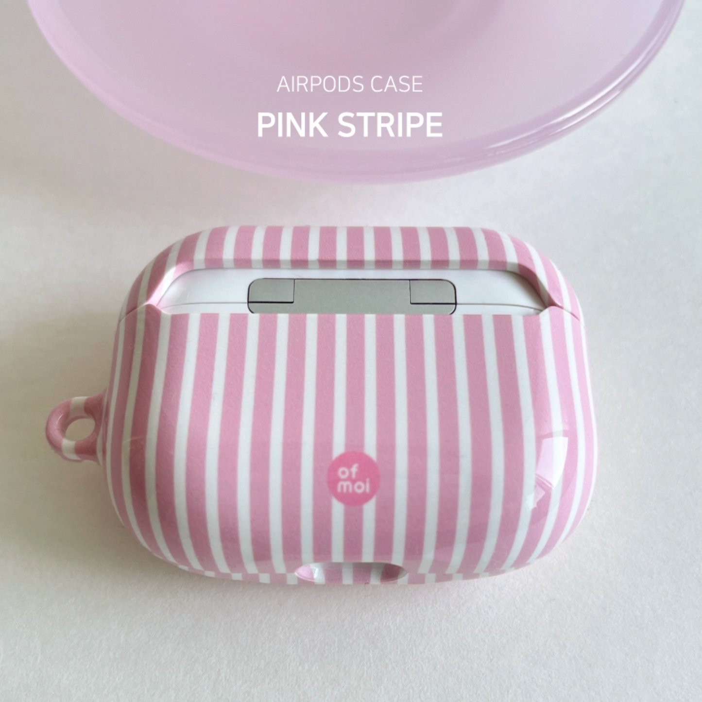 |ofmoi| Pink Stripe Airpods Case