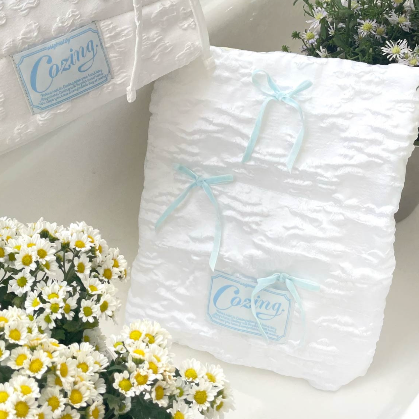 |COZING| Pillow Notebook Pouch (Jacquard White)