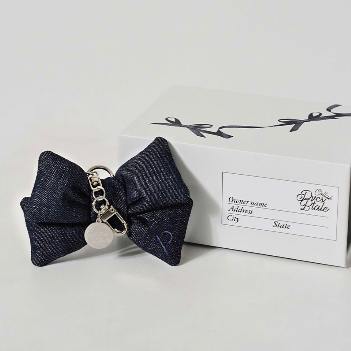|PVCS| PVCS x Bloomingtale Ribbon Denim Keyring (Raw Denim)