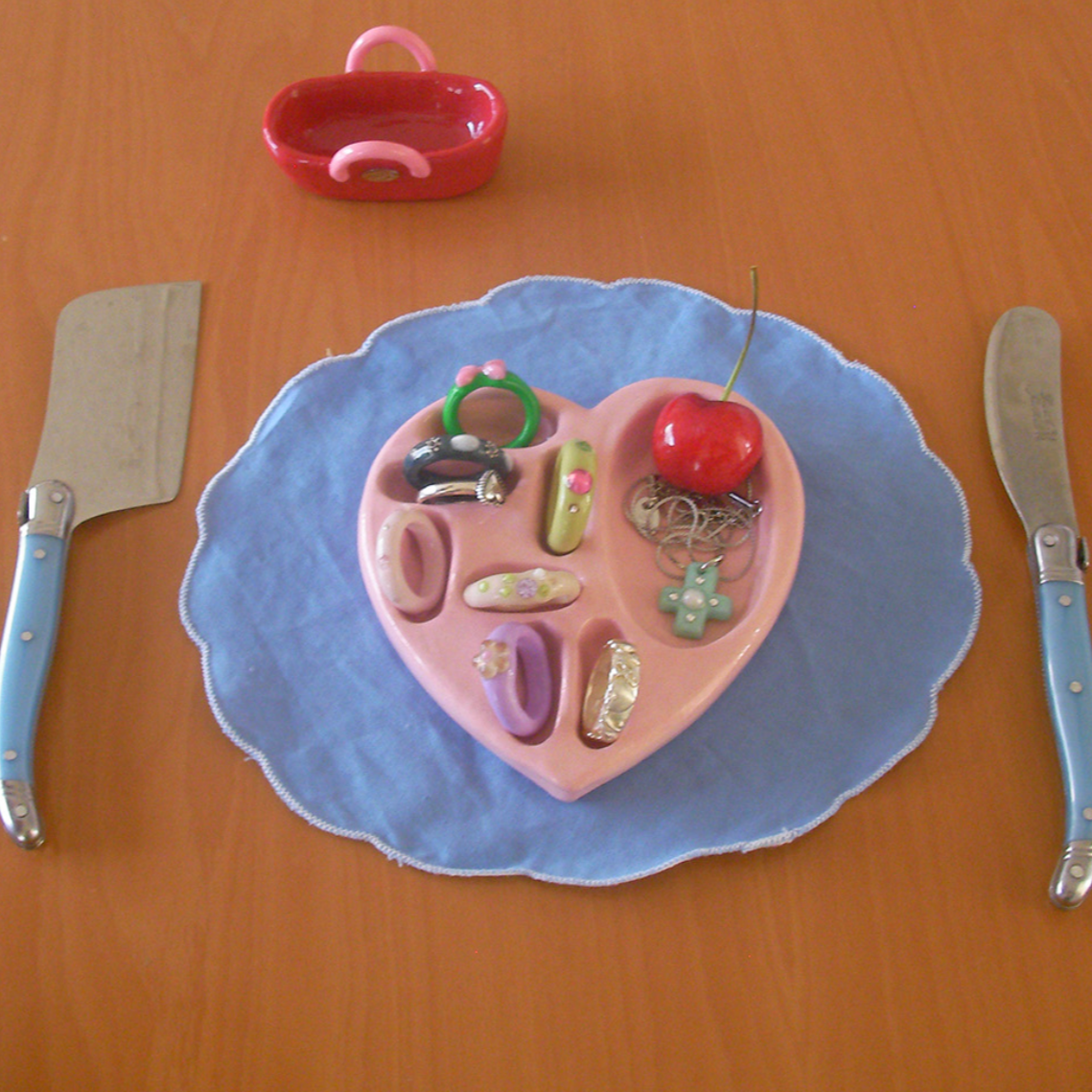 |nff| Ceramic Heart Mix Holder Powder Pink