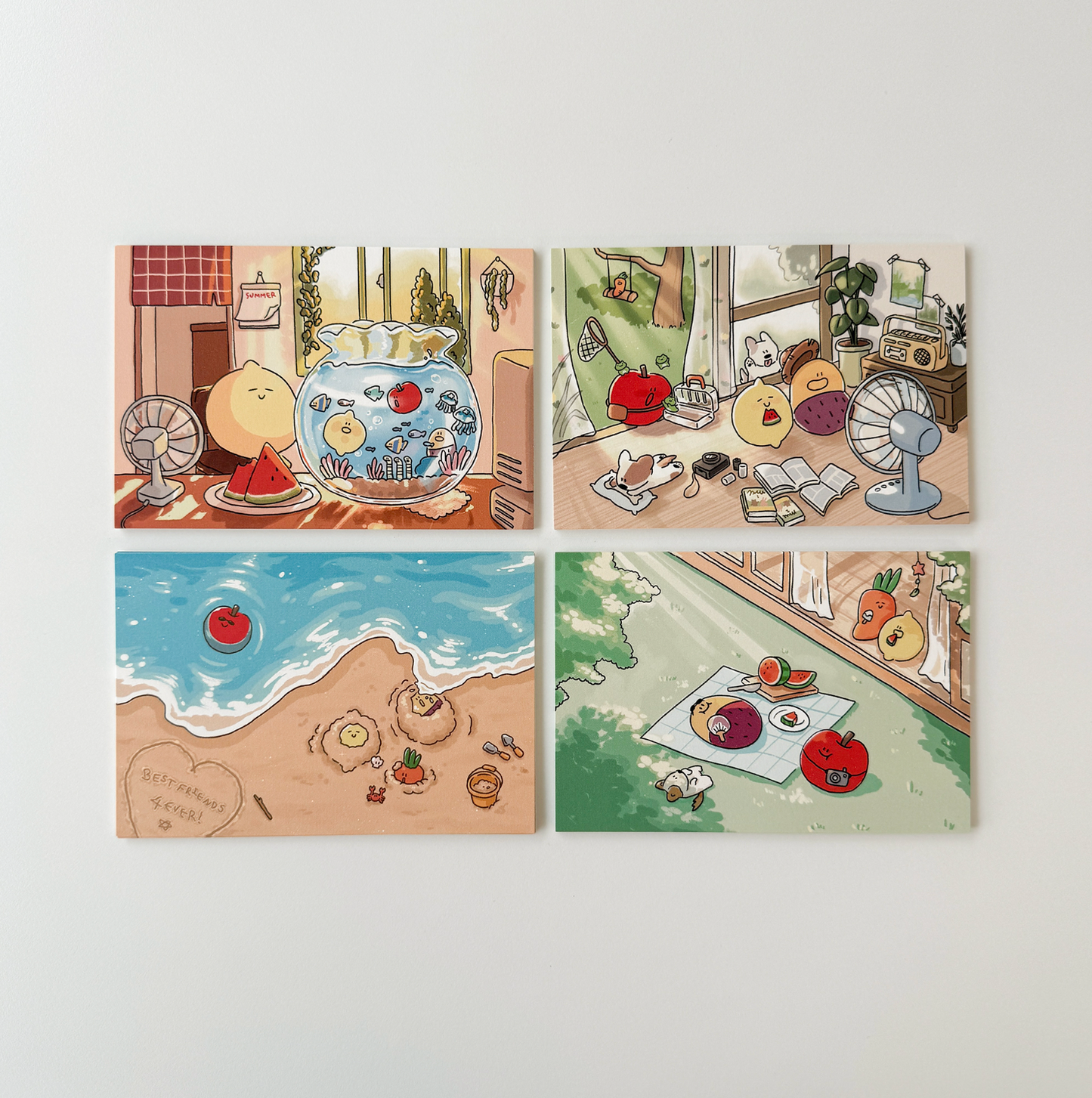 |second morning| Summer Holiday Postcard