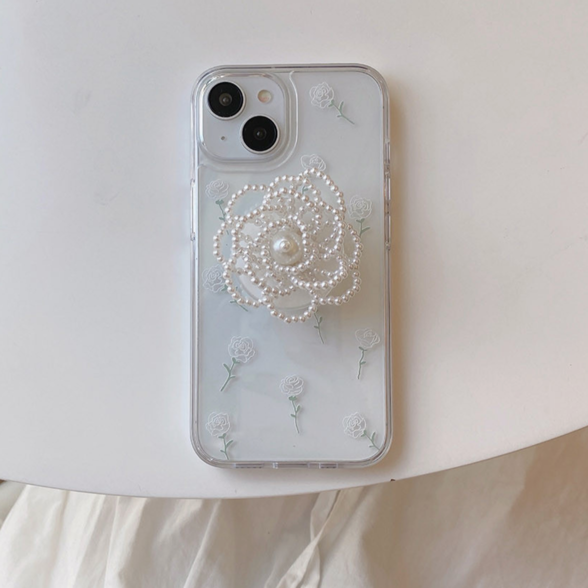|Romantic Mood| Frill Rose Jelly Hard Case (MagSafe Case)
