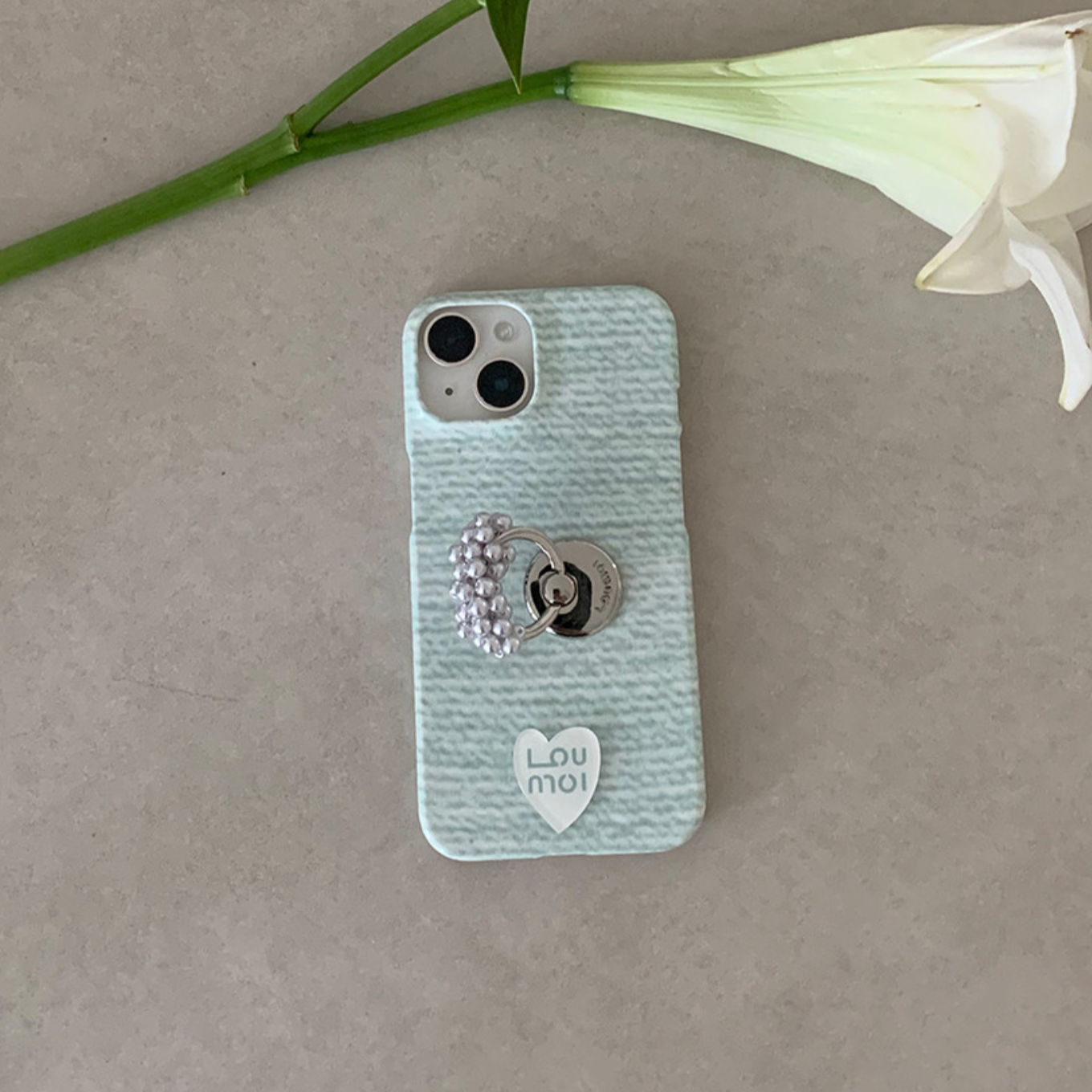 |Loumoi| Loumoi Ring Tok (Matte Silver Pearl)