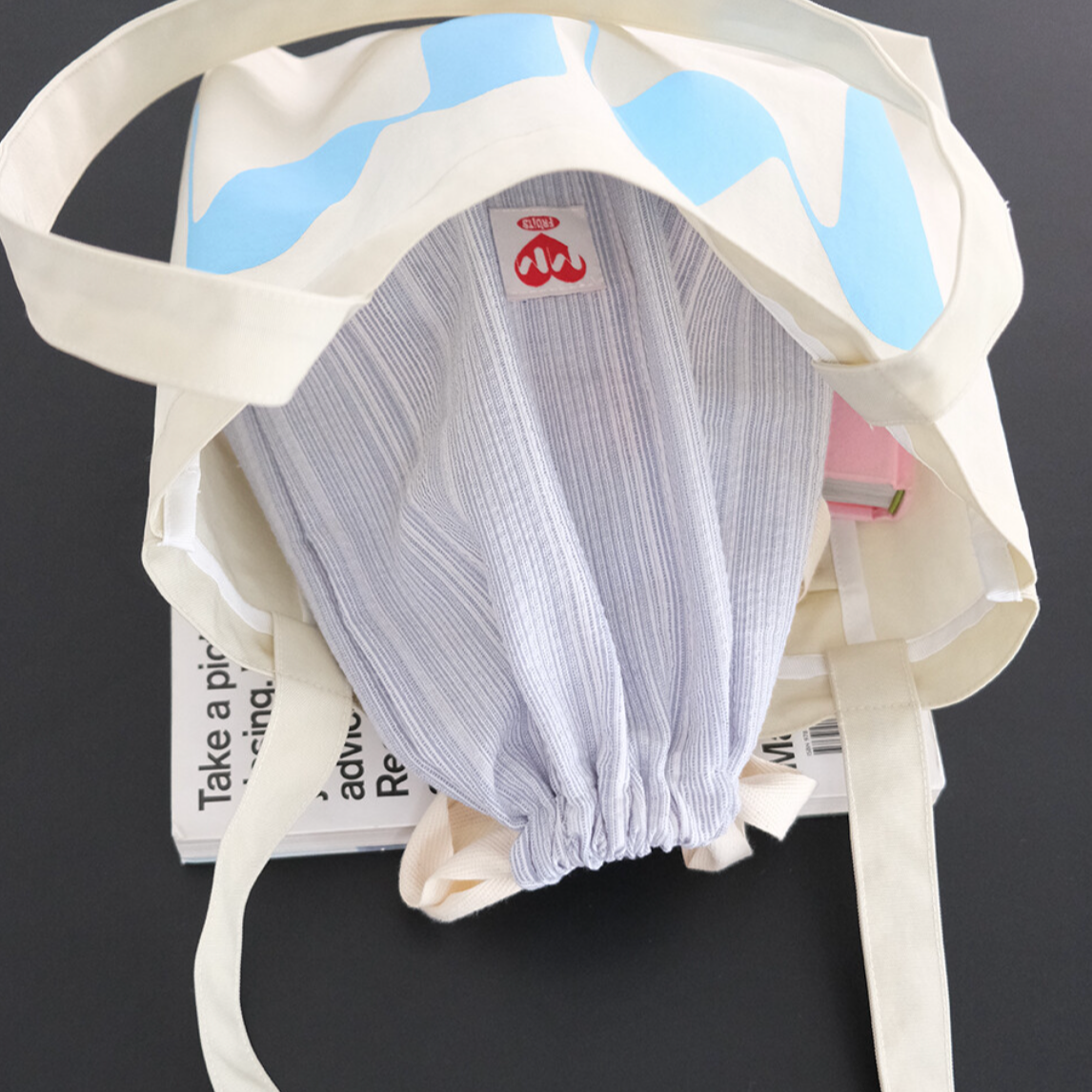 |MINMIN| Daily Pouch Bag (Cozy Stripe Blue)