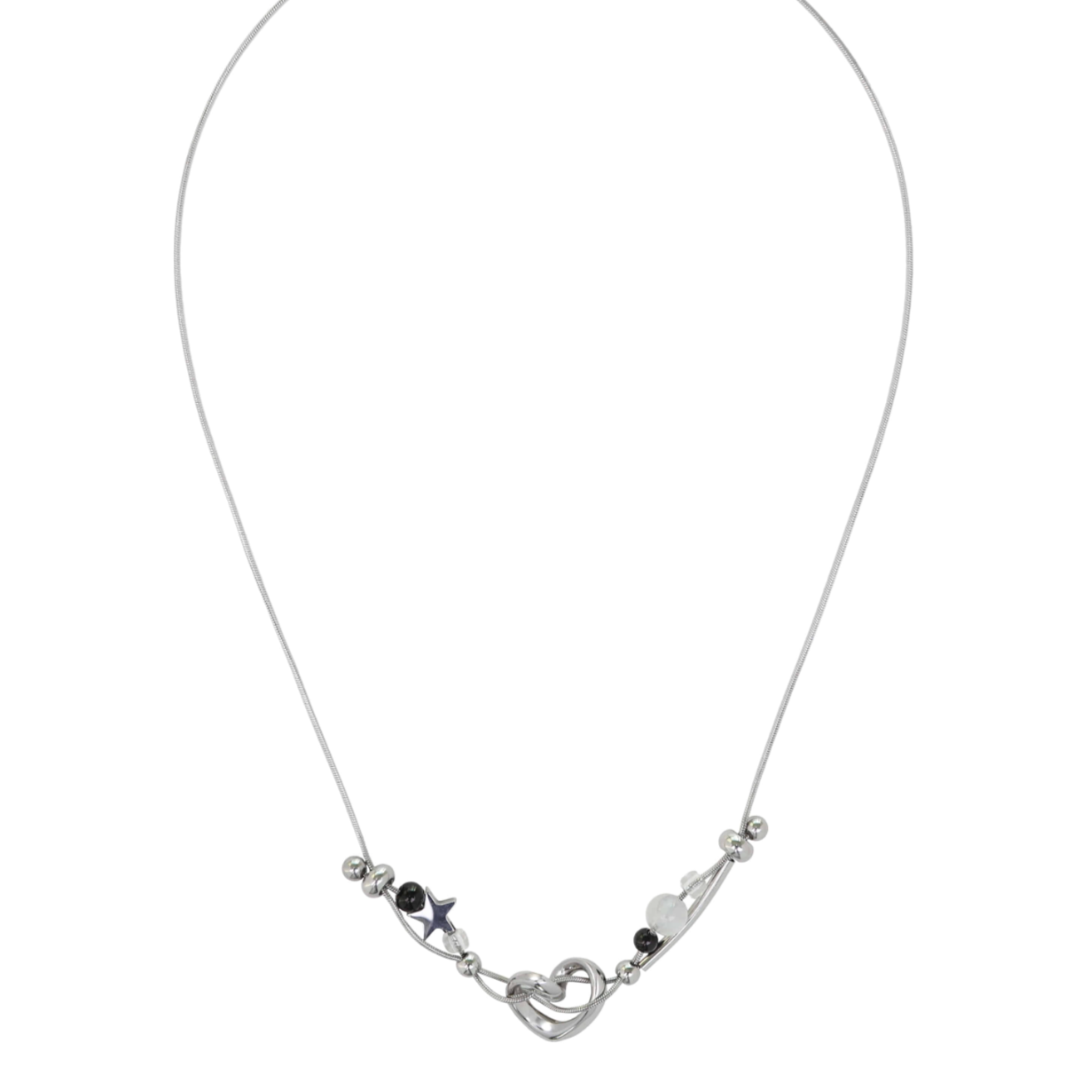|STEELEDITION| 2Way Wave Heart Necklace