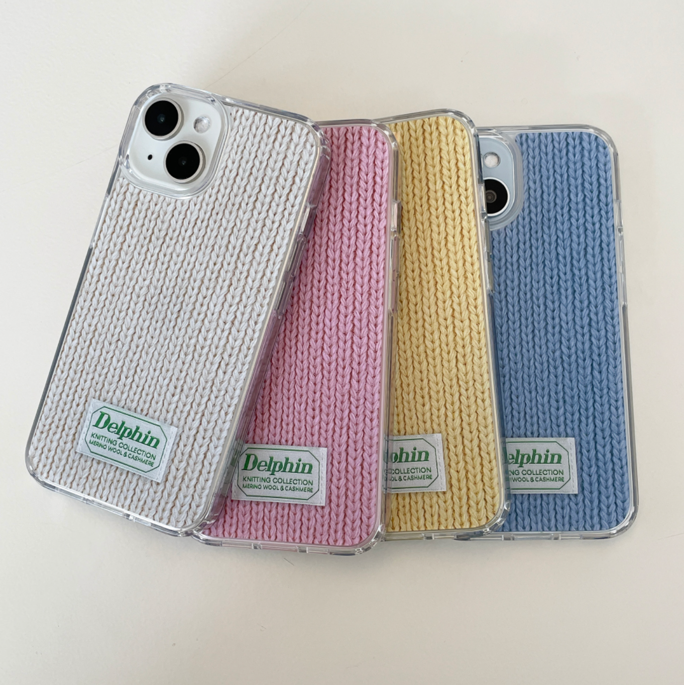 |delphin| LABEL KNIT HARD JELLY CASE