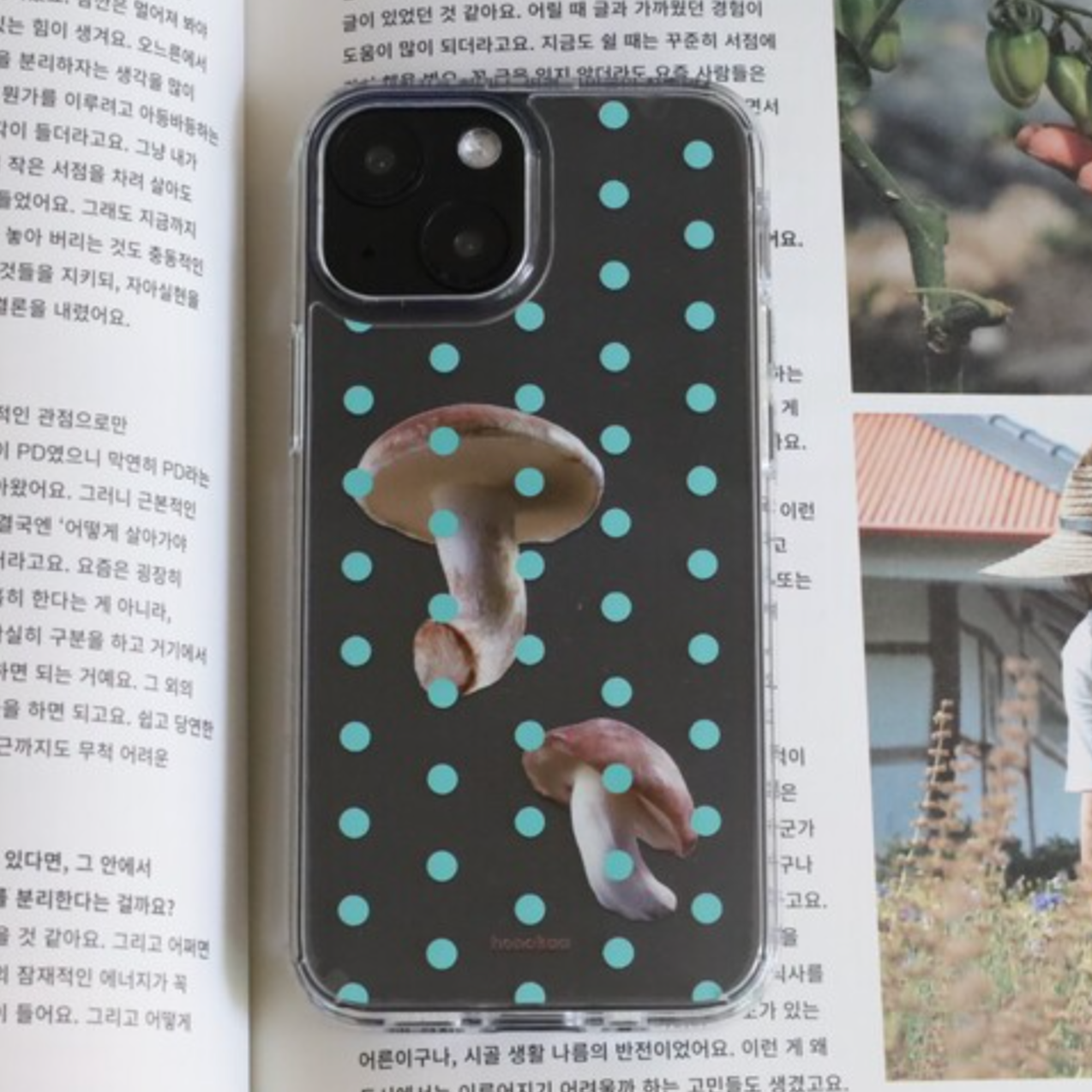 |honokaa| Mushroom Dot Jelly Hard Case