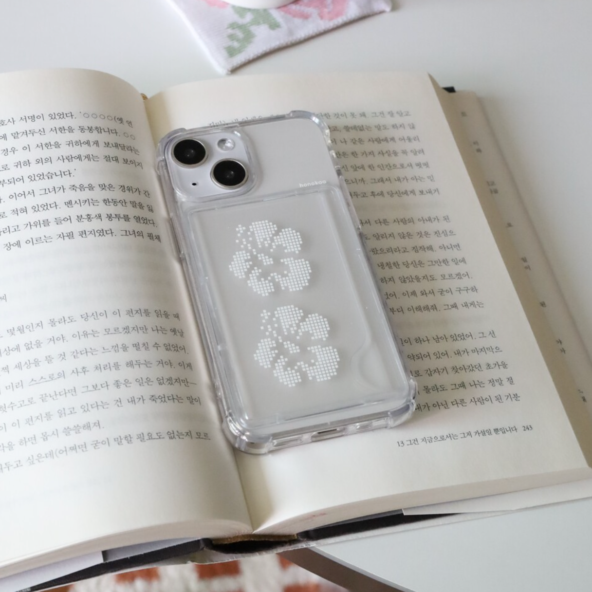 |honokaa| Hibiscus (WHITE) Jelly Hard Case