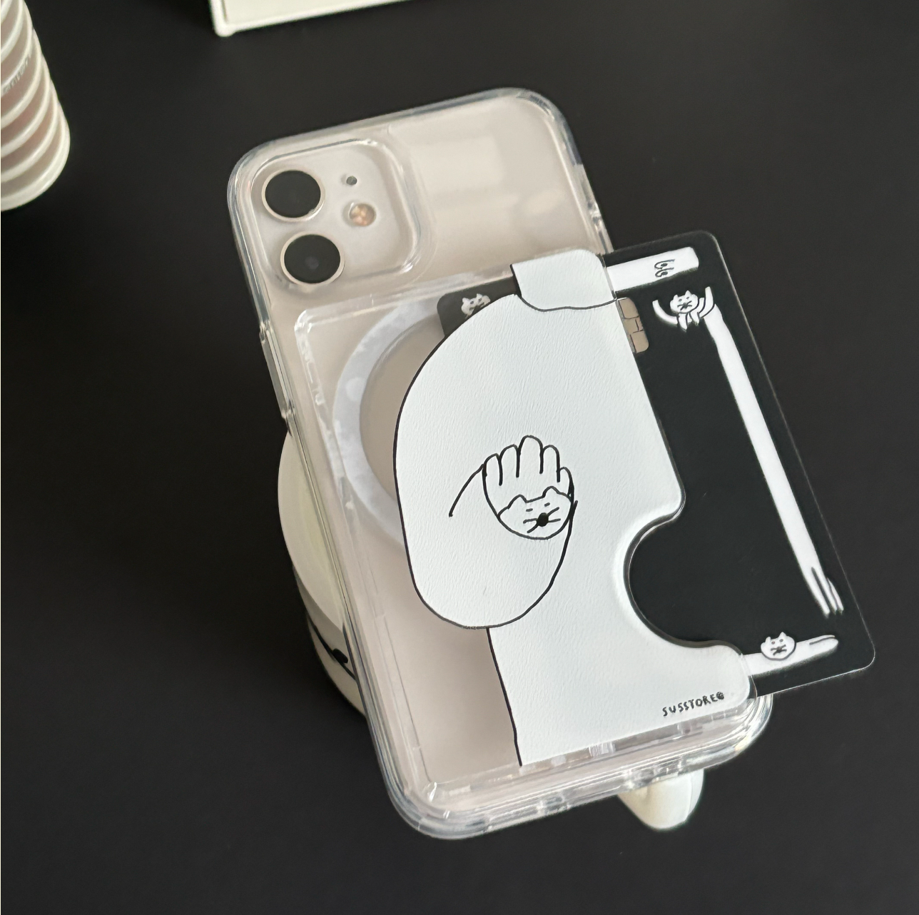 |SUSSTORE| Muji Logo Card Slot + MagSafe Phone Case Set