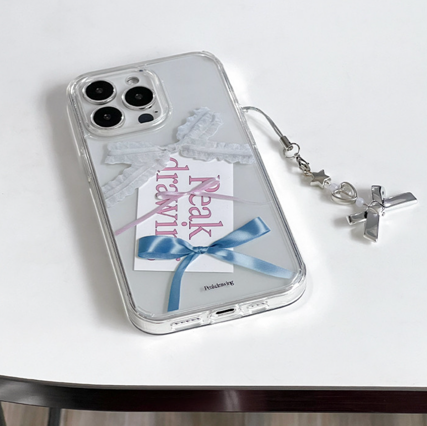 |Peakdrawing| Triple Lucky Ribbon Jelly Hard Case