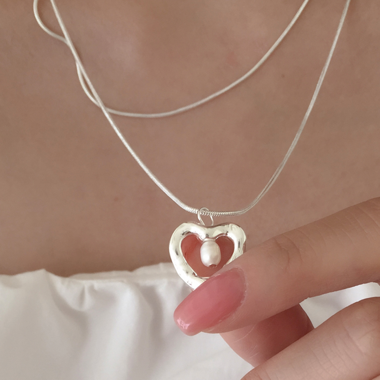 |moat| Sera Heart Necklace (Silver925)