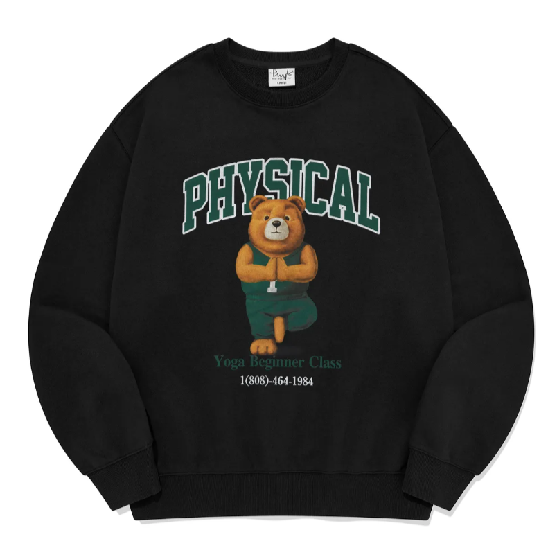 |PHYPS| Tree Bear Sweatshirt Black