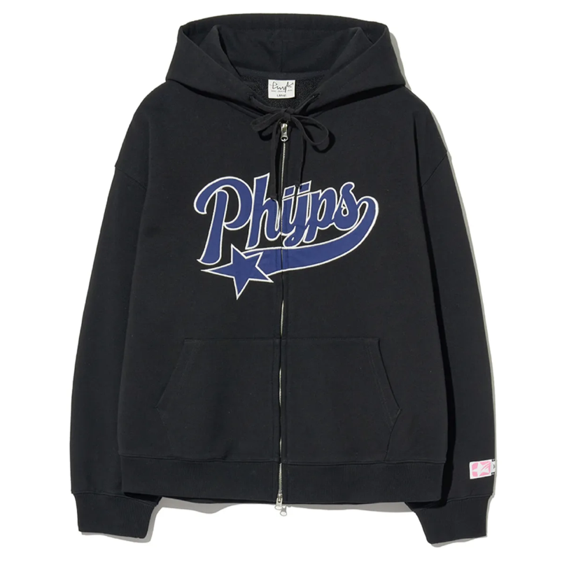 |PHYPS| Star Tail Hooded Zip-Up Black