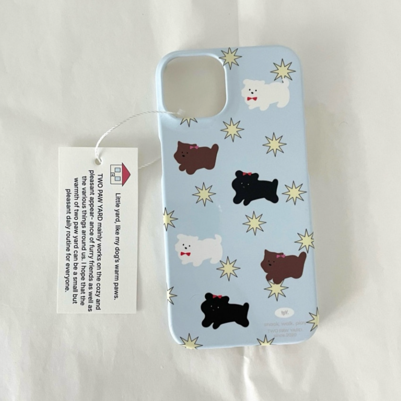 |two paw yard.| Happy Puppy Sky Phone Case