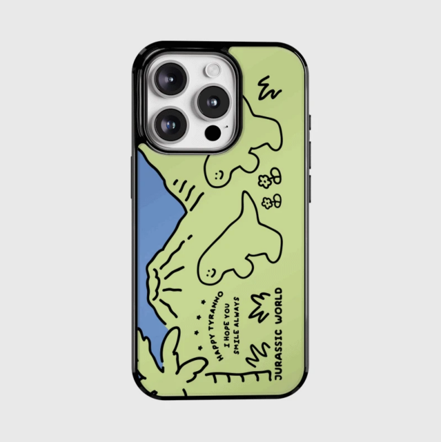 |THENINEMALL| Green Happy Tyranno Bumper Case
