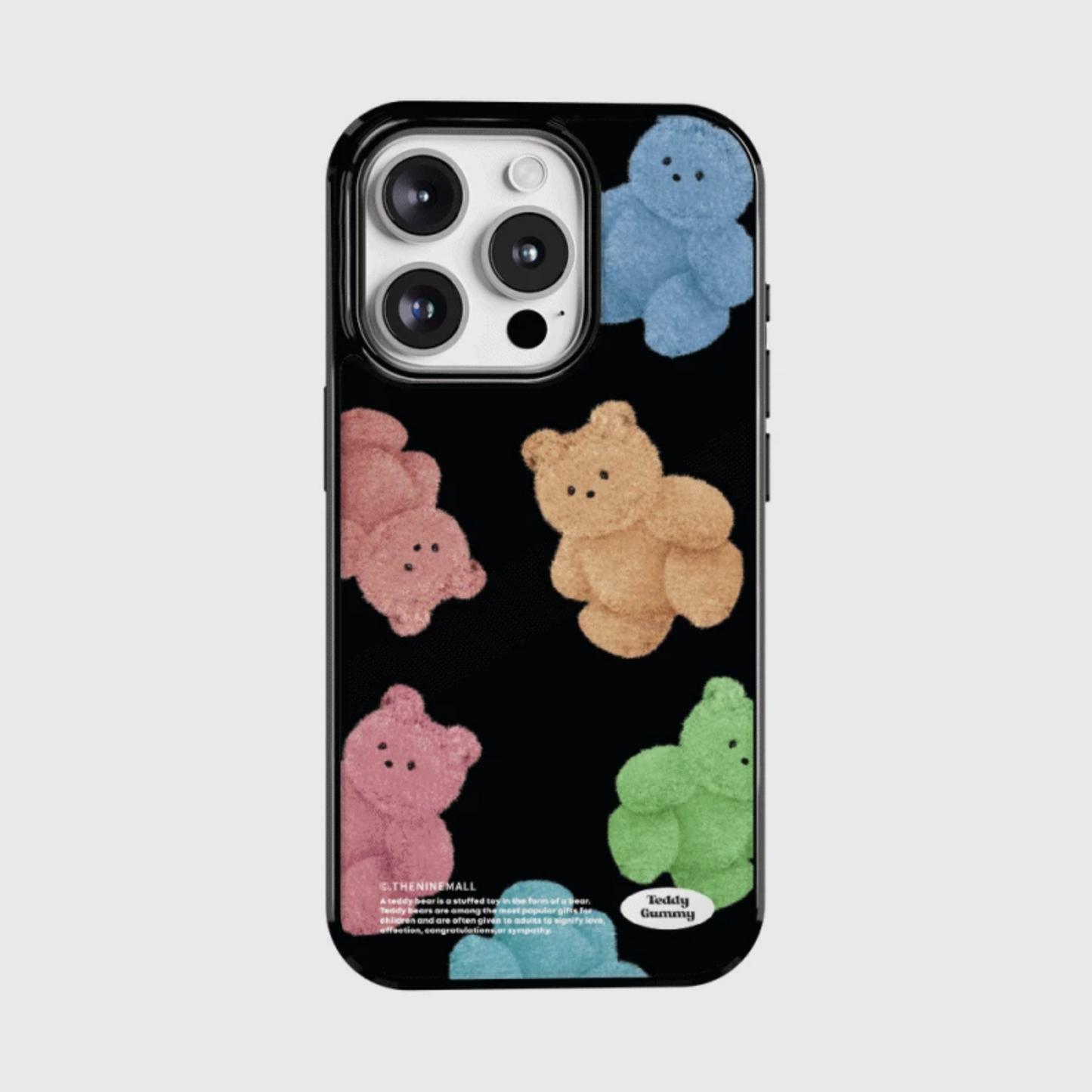 |THENINEMALL| Rainbow Teddy Gummy Pattern Bumper Case