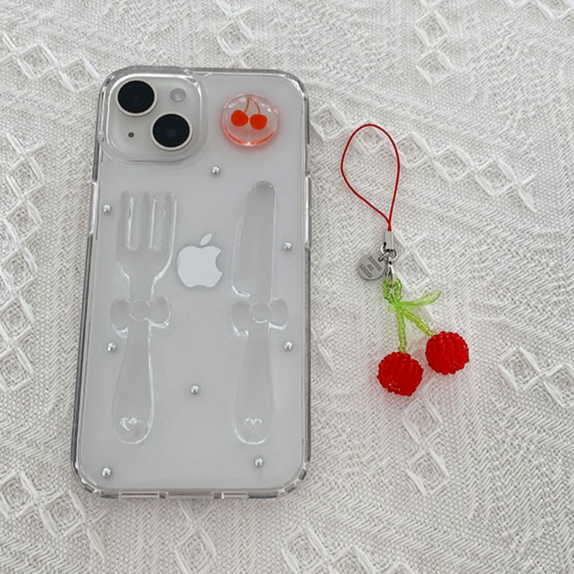 |Happy Go Lucky| Cutlery Resin Phone Case