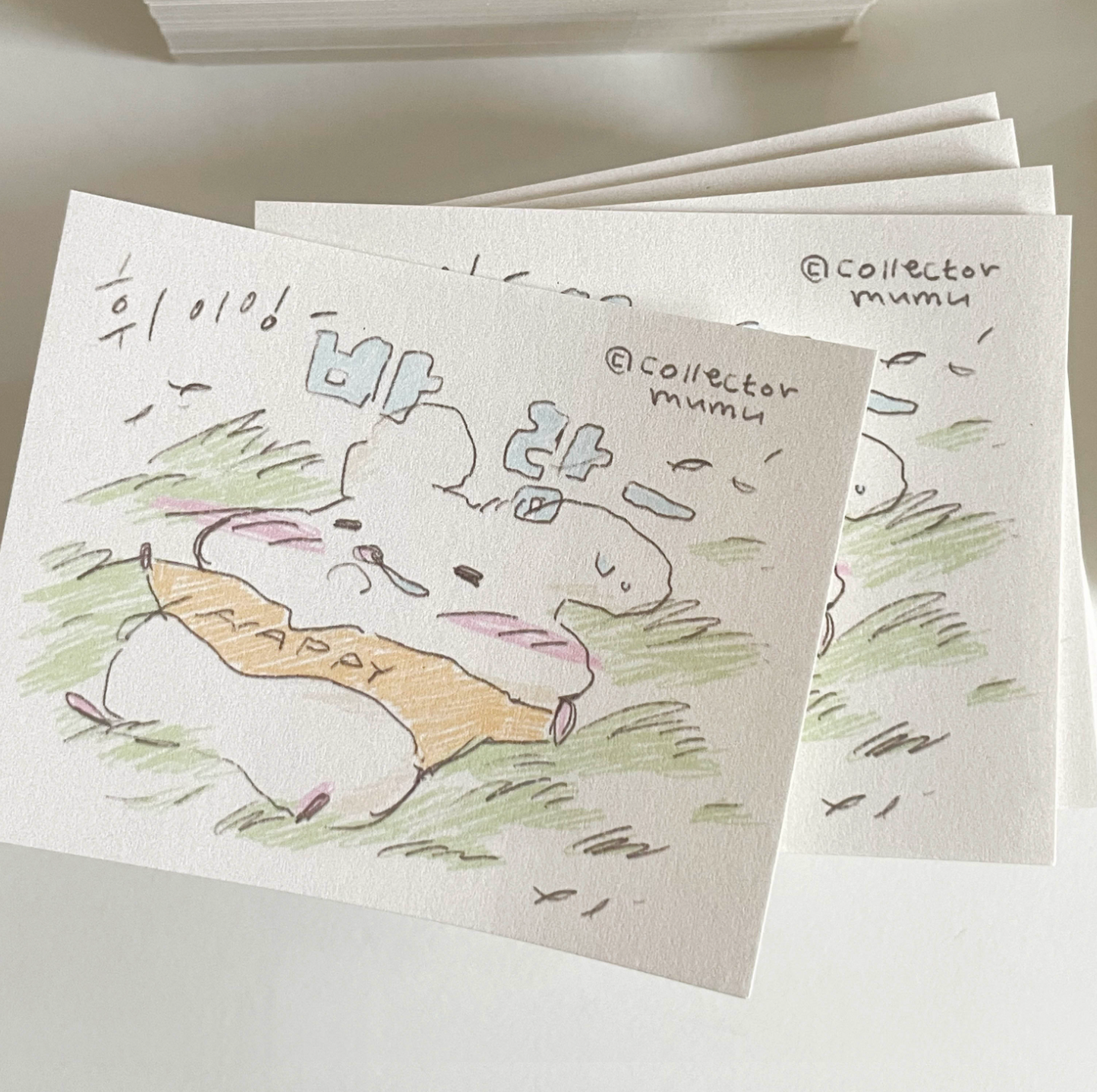 |collector mumu| 휘이잉 바람 햄찌 Paper Sticker (3ea)