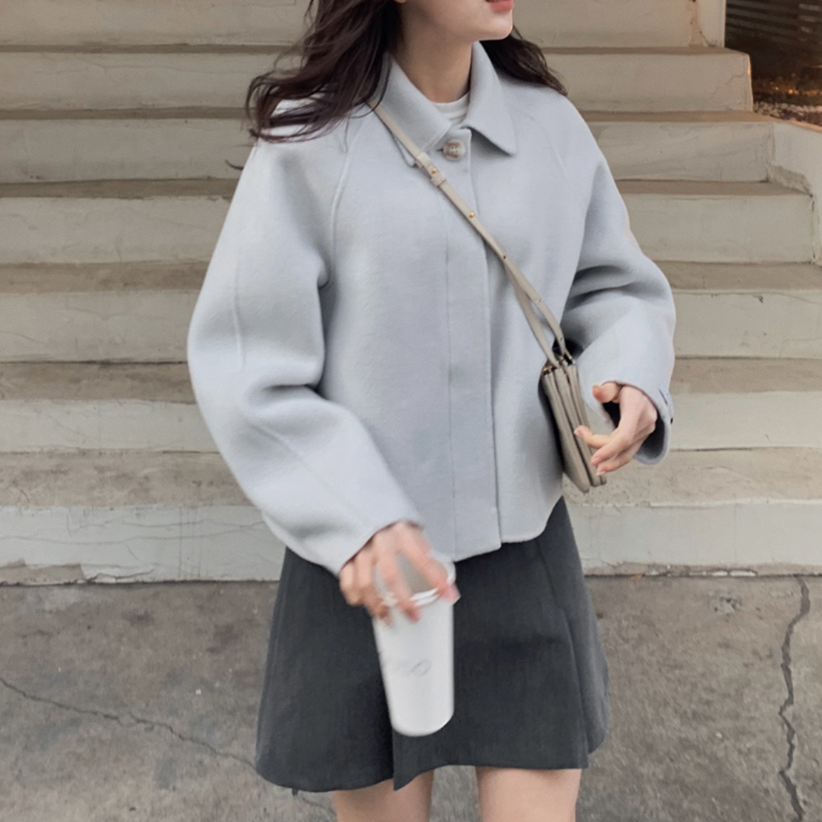 |SLOWAND| # SLOWMADE Hidden Handmade Short Coat (PRE-ORDER)