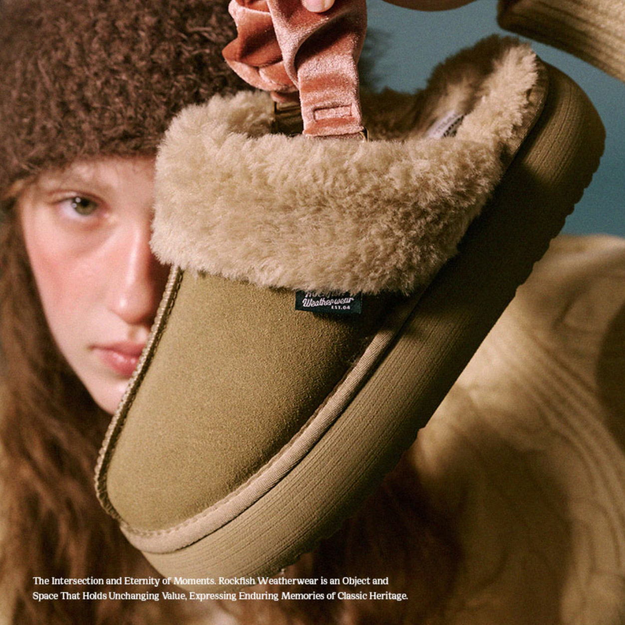 |Rockfish Weatherwear| CLOUDY FLATFORM FUR SLINGBACK