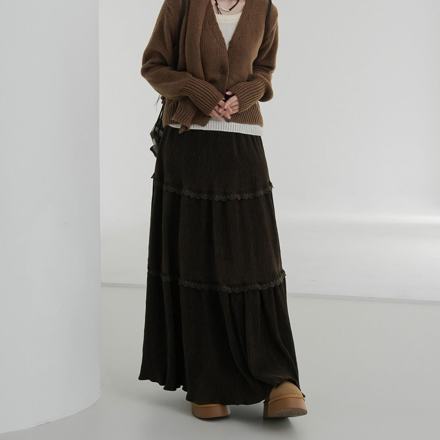 |BINARY01| Musk Corduroy Long Skirt