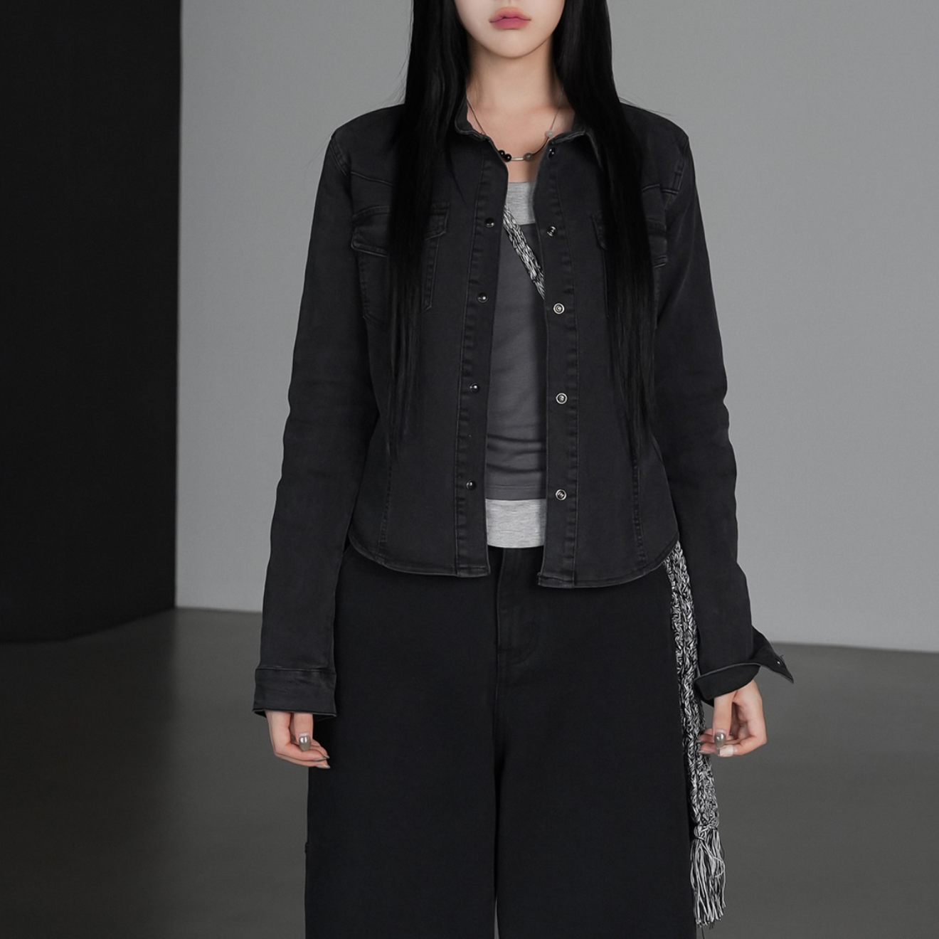 |BINARY01| |MADE| Ruckle Western Denim Shirt