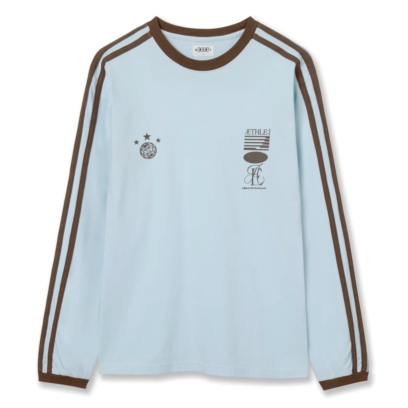 |aeae| ATHLETE STRIPE L/S |SKYBLUE|