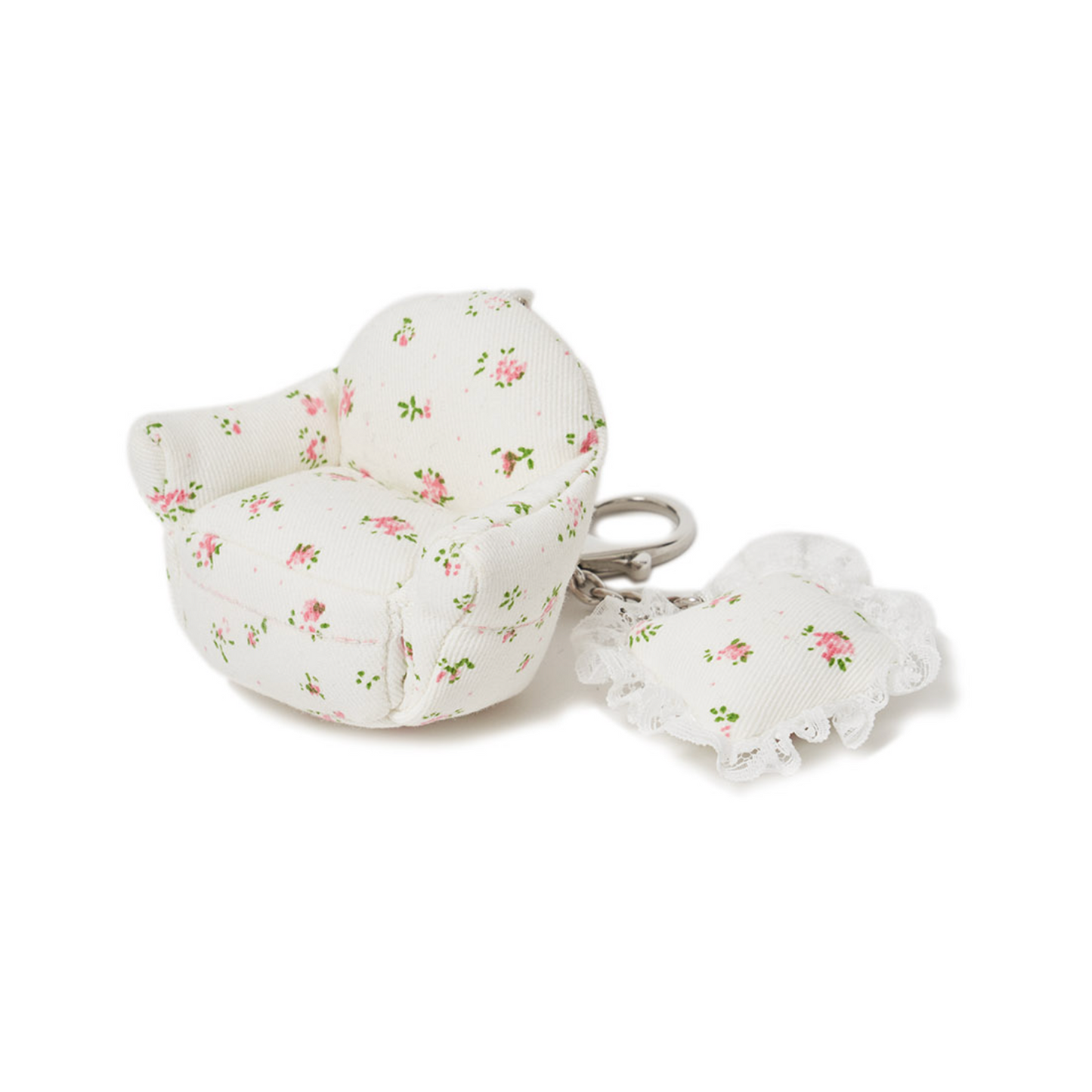 |LOTSYOU| Puffy Sofa Keyring White