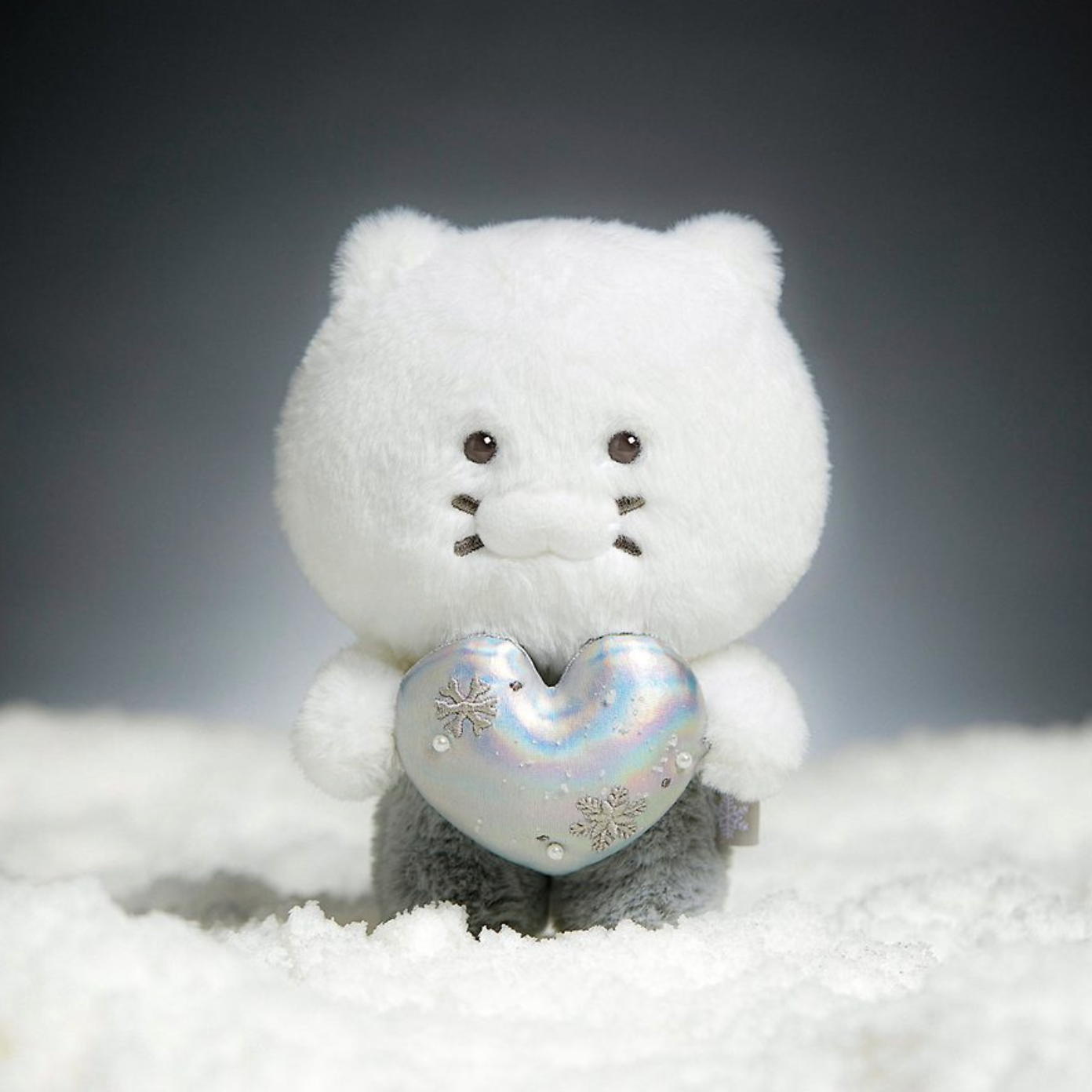 |Kakao Friends| White Silver Snowflake Heart Doll Choonsik