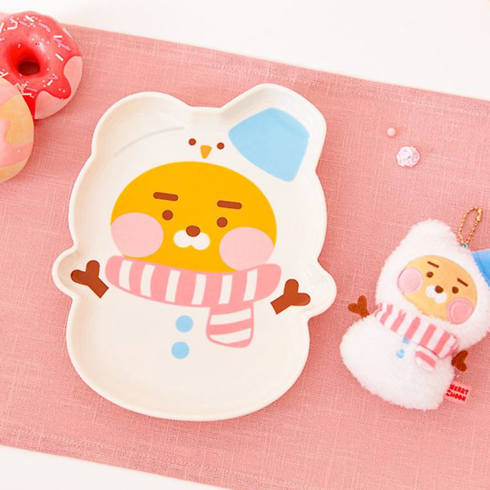 |Kakao Friends| Merry Choon Christmas Snowman Plate Ryan