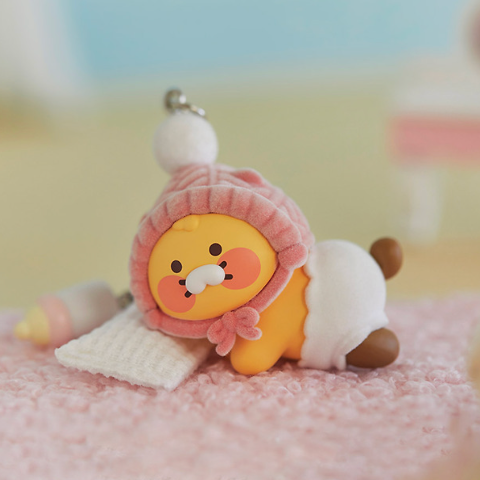 |Kakao Friends| Figure Keyring Pink Hat Baby Choonsik