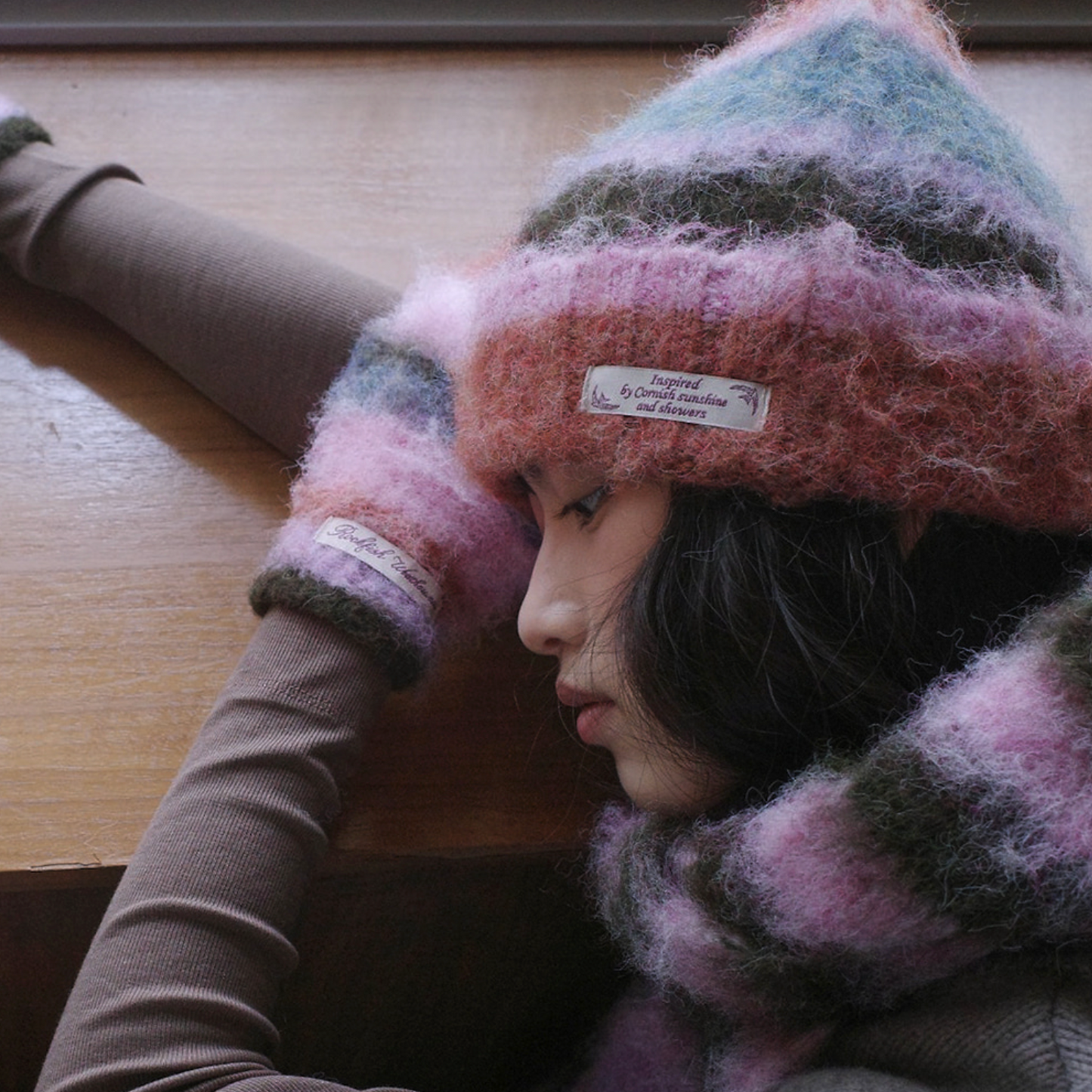 |Rockfish Weatherwear| STRIPE SHAGGY BEANIE