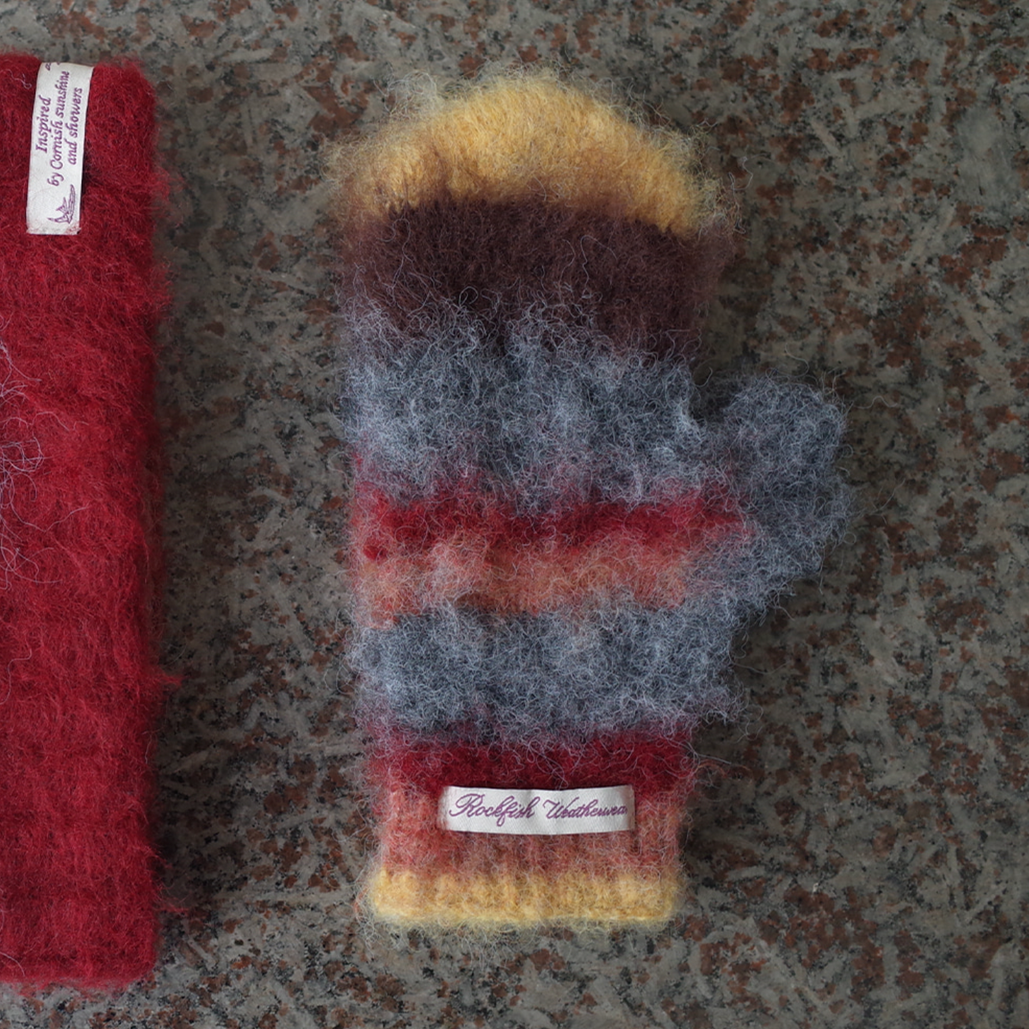 |Rockfish Weatherwear| STRIPE SHAGGY MITTENS