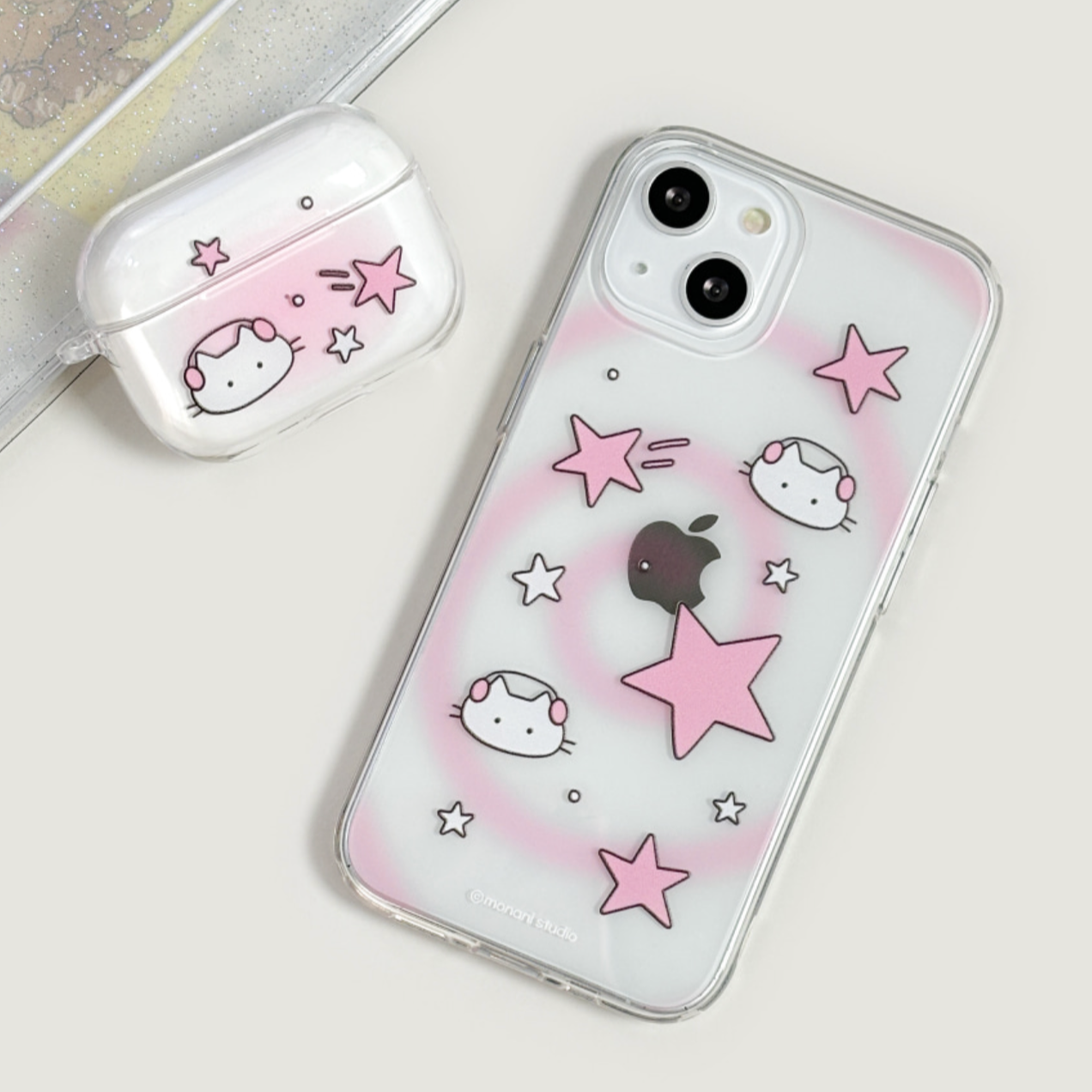 |monani studio| Star Cat Jelly Hard Case