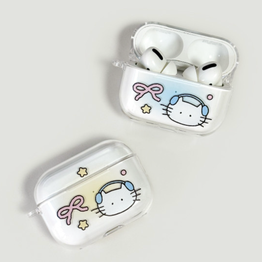 |monani studio| Cat Star Ribbon Airpods Case