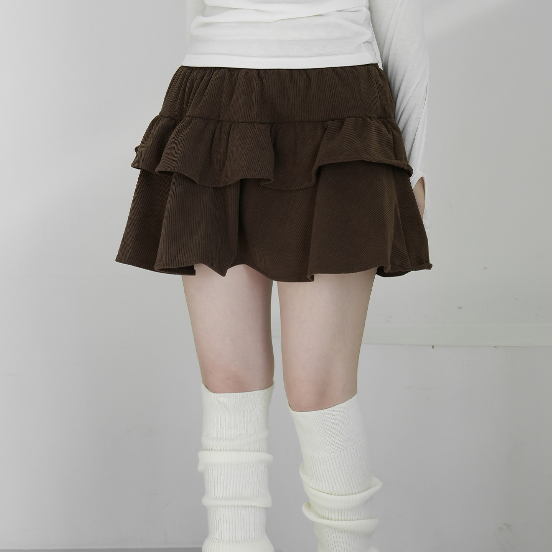 |BINARY01| French Corduroy Mini Skirt