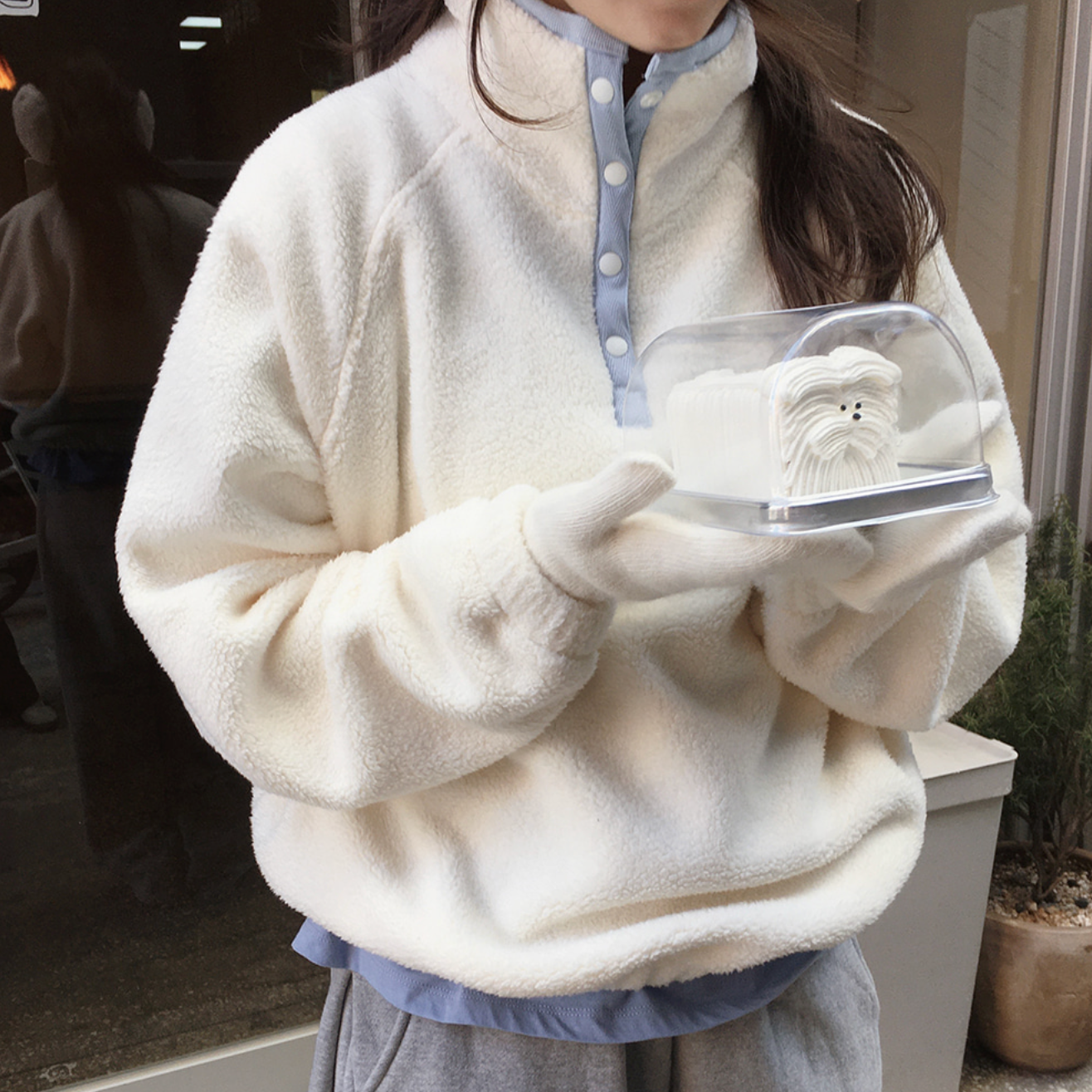 |SLOWAND| #SLOWMADE Snow Winter Fleece Anorak