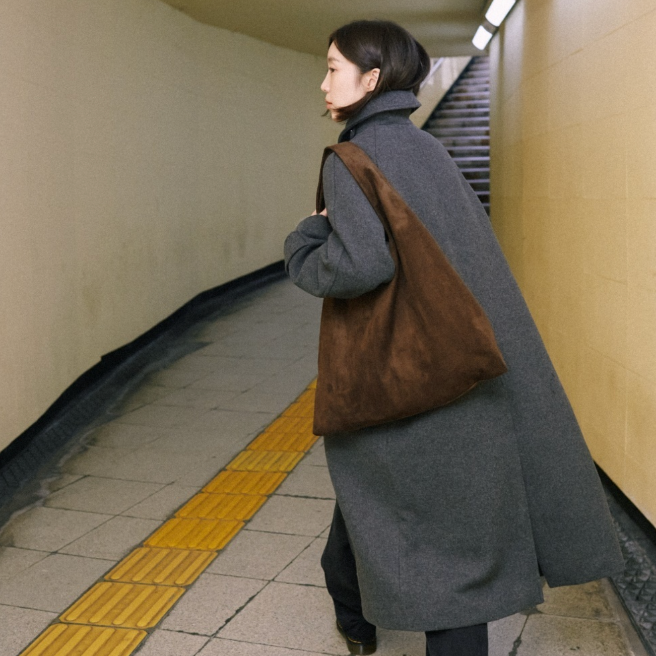 |FLOR| Flower Market Bag Suede Dark Brown