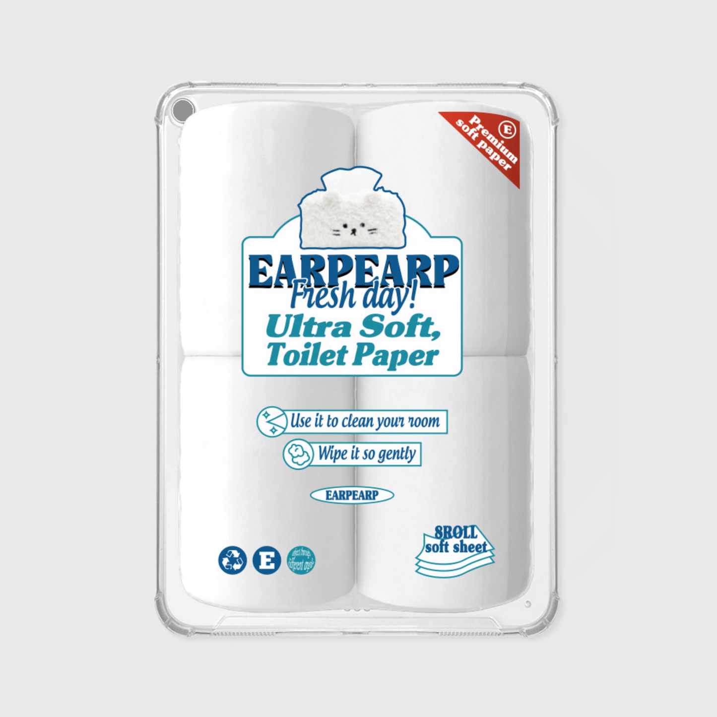 |earp earp| 소프트 티슈 치치 Ipad Clear Hard Case