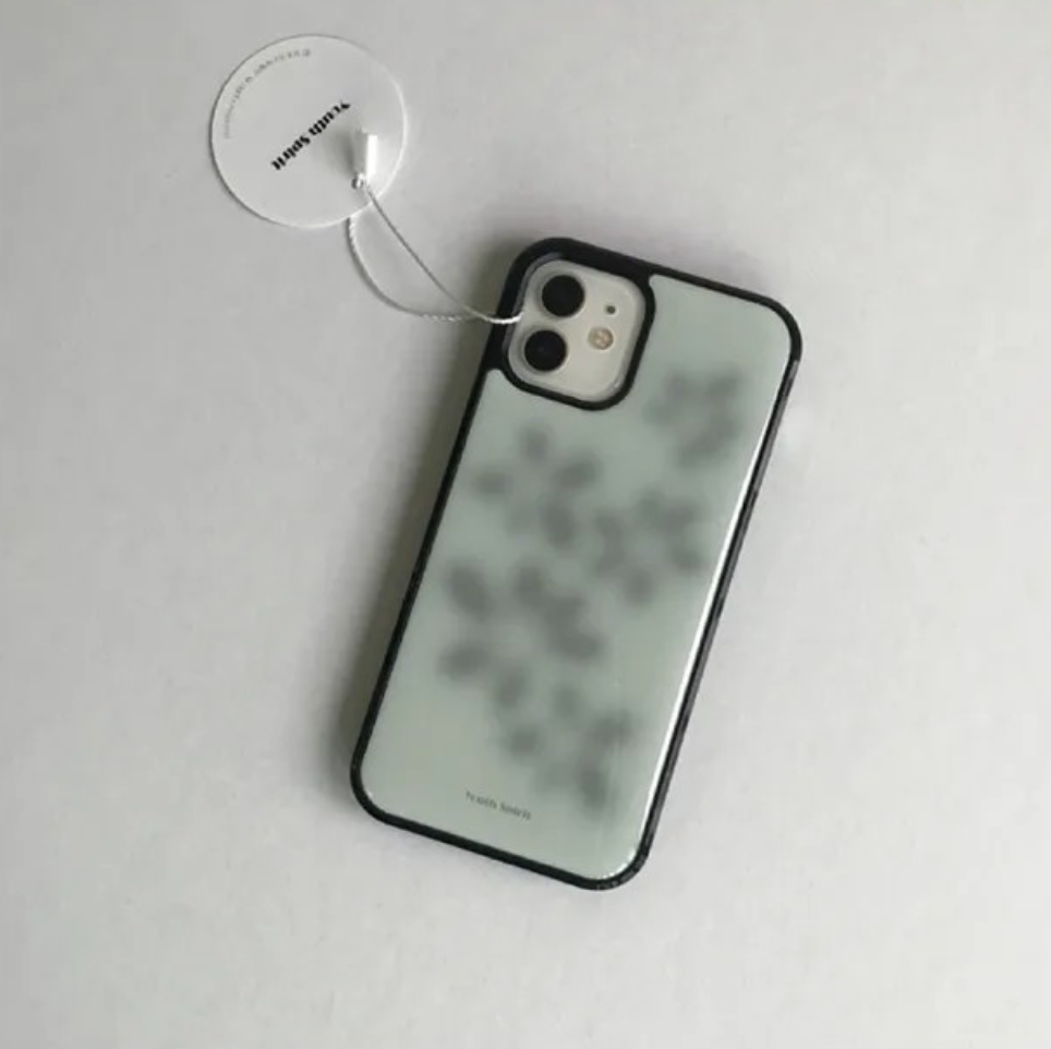 |YOUTH SPIRIT| Fog Flower Grey Gradient Epoxy Case Bumper