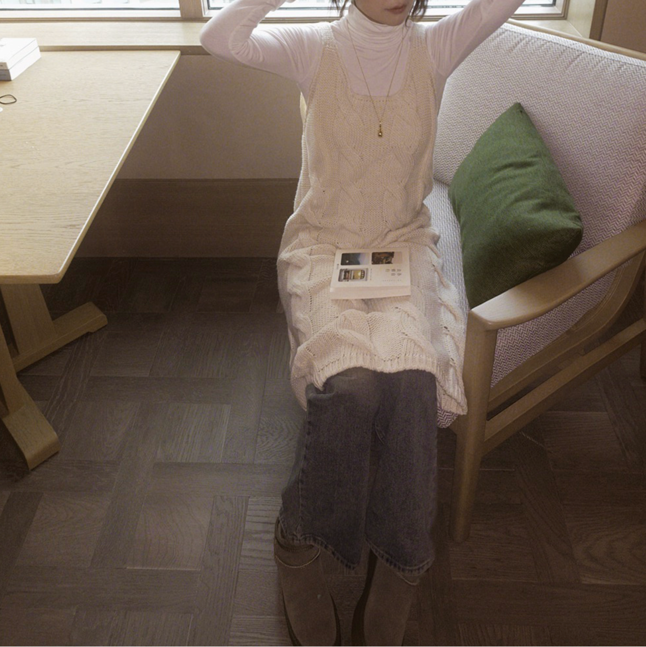 |SLOWAND| Muffin Solid Knitwear Dress