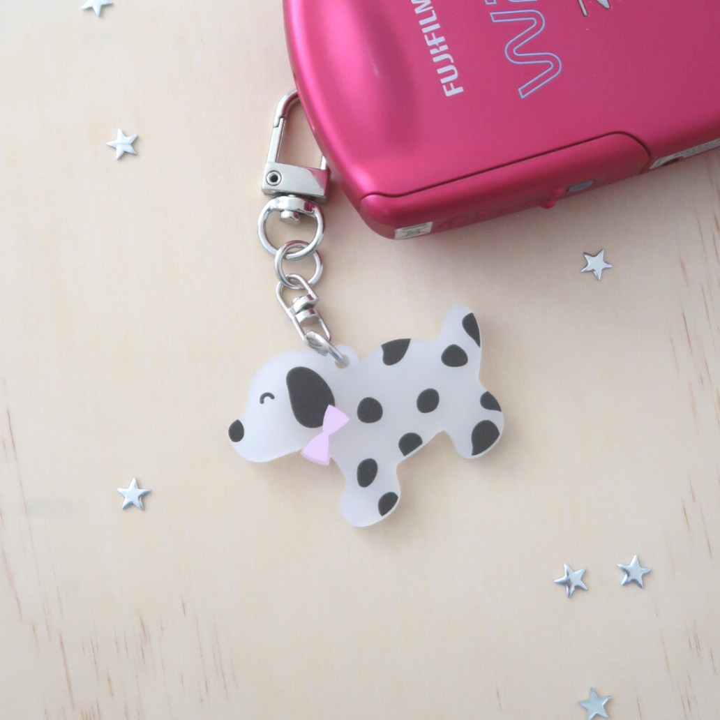 |KEZIM VILLAGE| PUPPY Keyring - PINK RIBBON