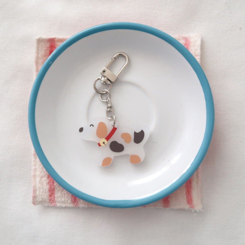 |KEZIM VILLAGE| PUPPY Keyring - RED BELL