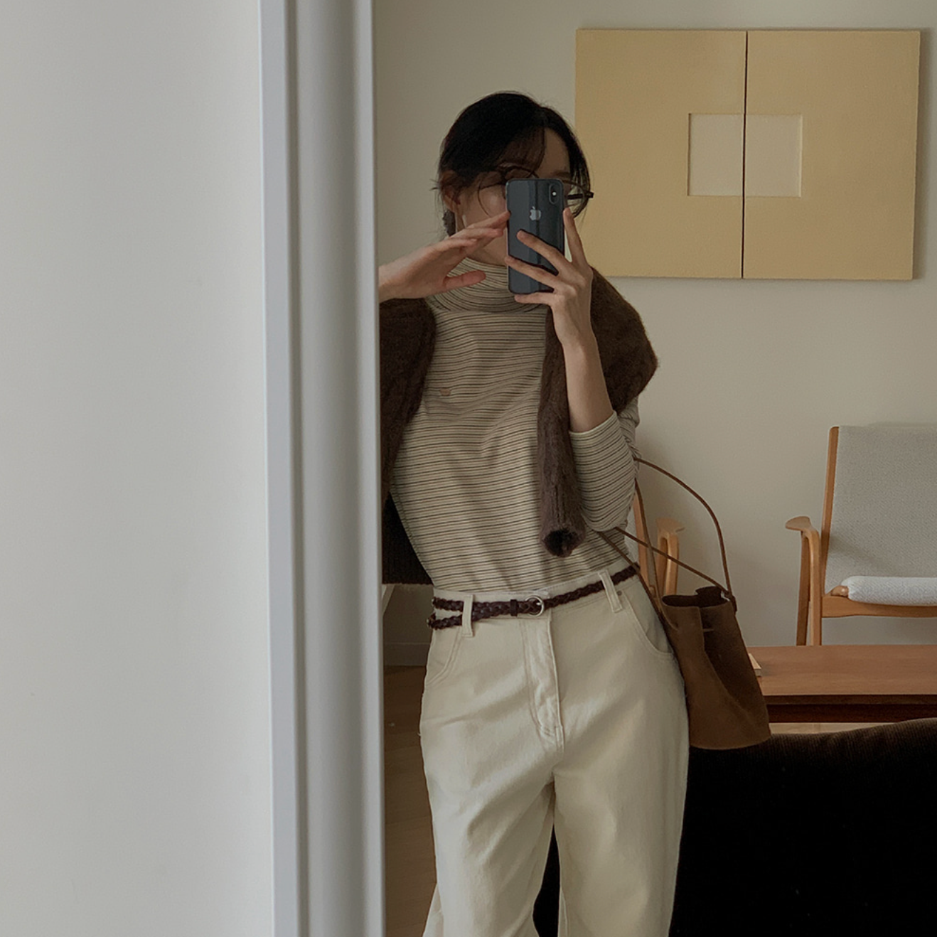 |FROM HEAD TO TOE| *Love From* Manuka Stripe Turtleneck T-shirt