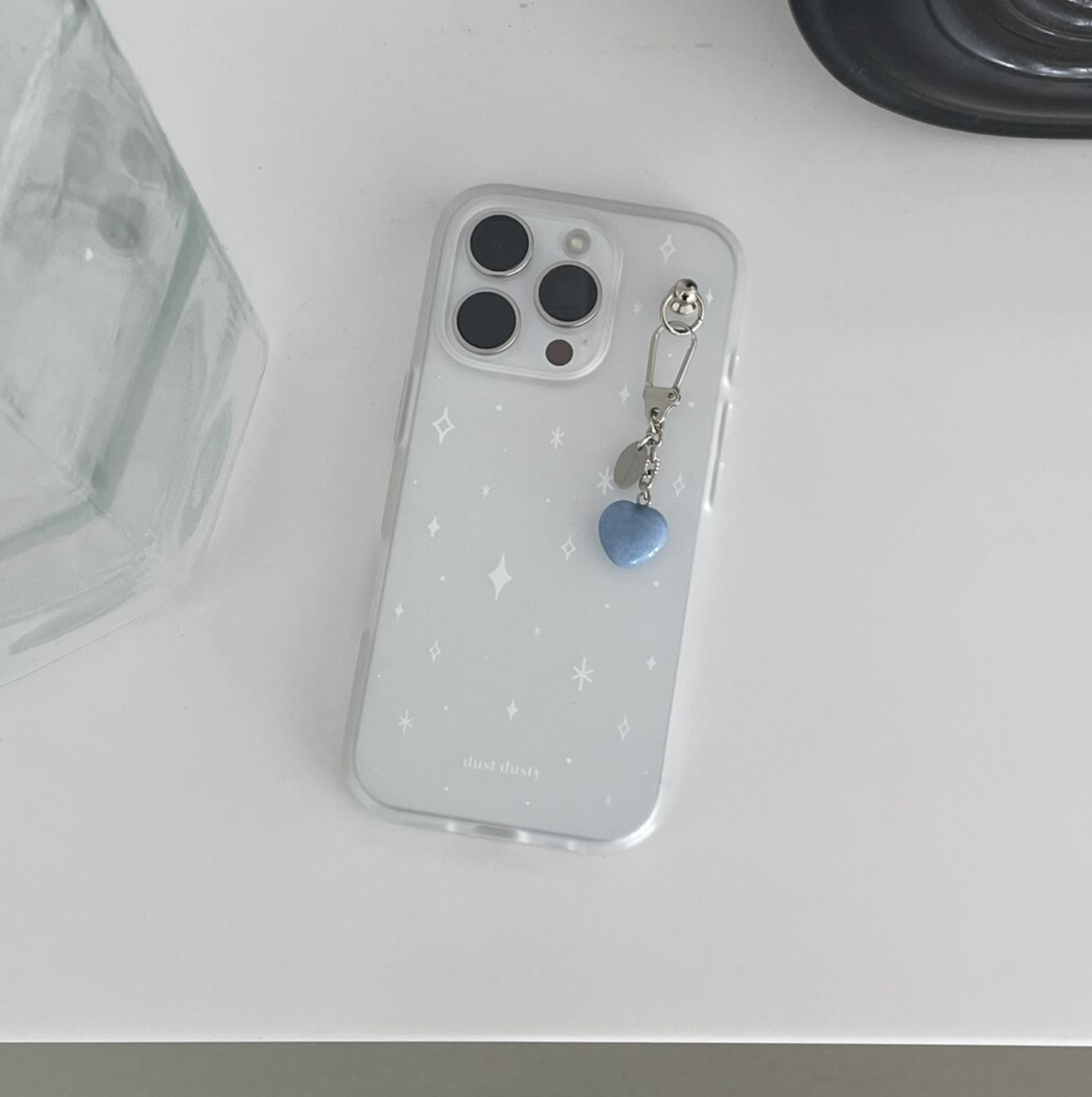 |dust dusty| Sky Blue Heart Keyring